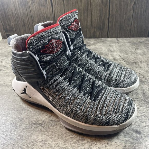 Air Jordan XXXII MVP Black University Red White Wolf Grey Sz 6.5Y Worn Once